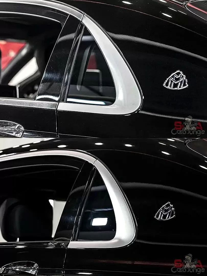 Mercedes-Benz W222 Maybach Оклейка оконных молдингов в матовый хром