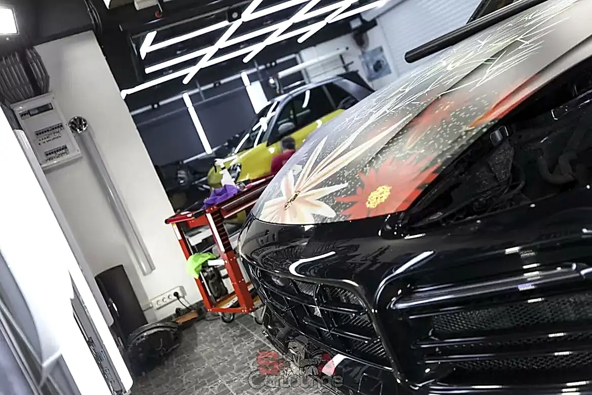 Винилография для Porsche Cayenne в нашем Детейлинг центре SA carlounge 